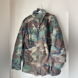 heavy army camo jacket coat  s fatigue full zip military